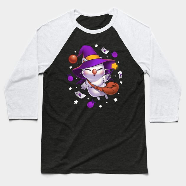 Moogle Witch - Kupo - Final fantasy halloween Baseball T-Shirt by BlancaVidal